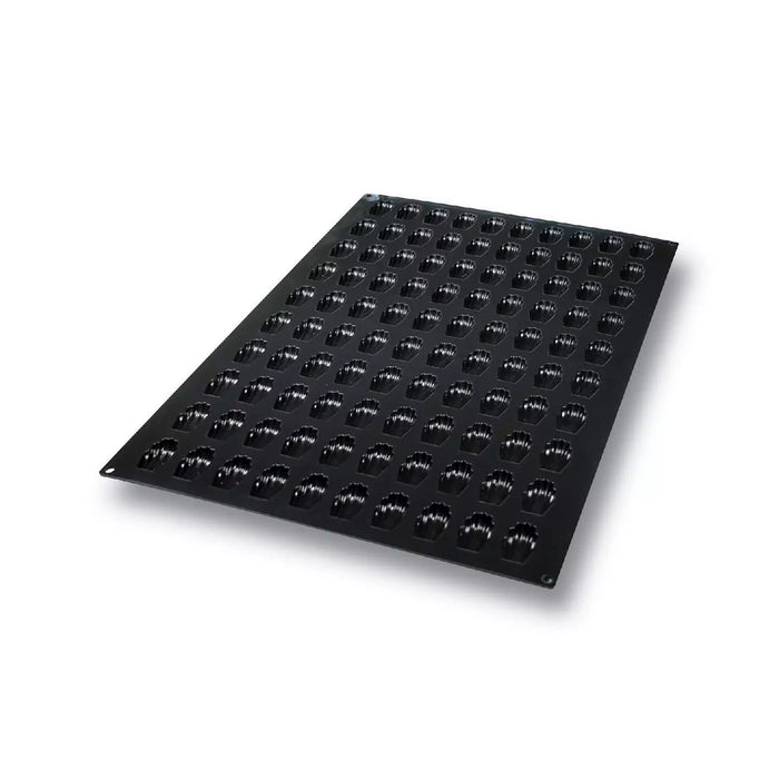 Silikomart SQ018 mold with 90 small cavities, Maximum production madeleine mold, Mini madeleine platinum silicone mold