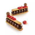 Silikomart TRUFFLE ECLAIR 75 Silicone Mold – 8 Cavities 130x31x28mm with Cutter