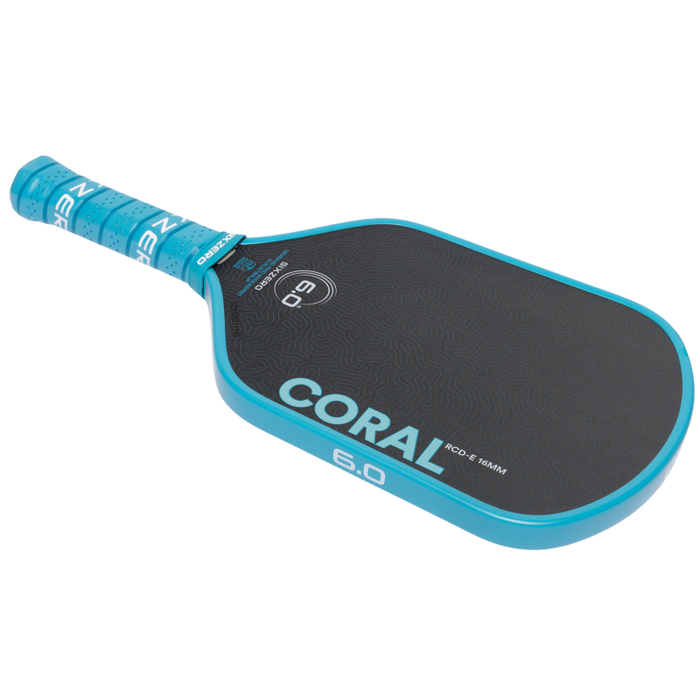 Six Zero Coral 16mm Elongated Pickleball Paddle