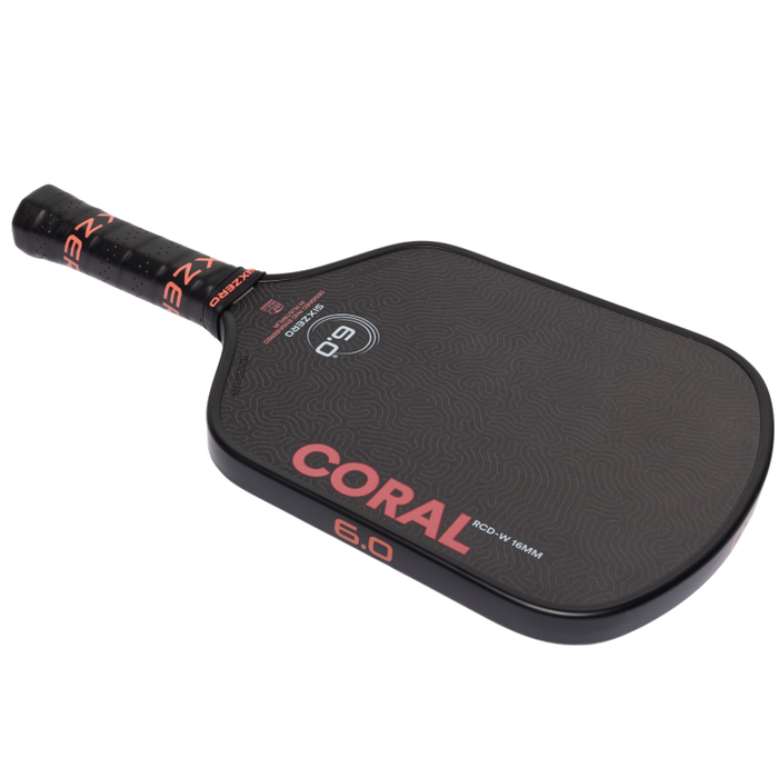 Six Zero Coral 16mm Widebody Pickleball Paddle