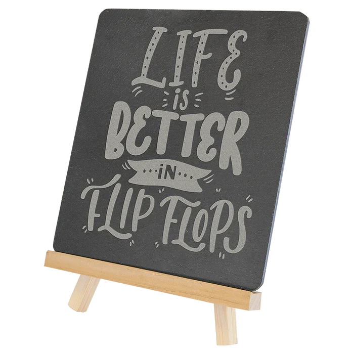 Slate Sign & Wooden Easel - Personalized