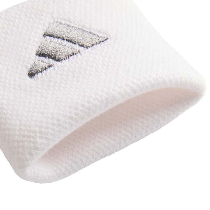 Adidas Small Tennis Wristband - White/Iron Met