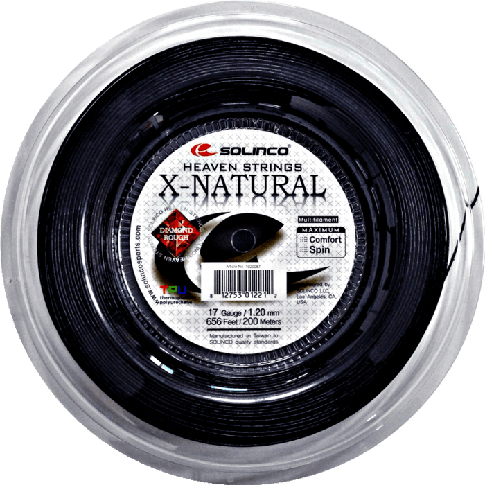 Solinco X Diamond Rough 1.20/17 200m String Reel - Black