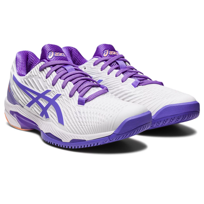 Asics Solution Speed FF 2 Women Tennis Shoes - White/Amethyst