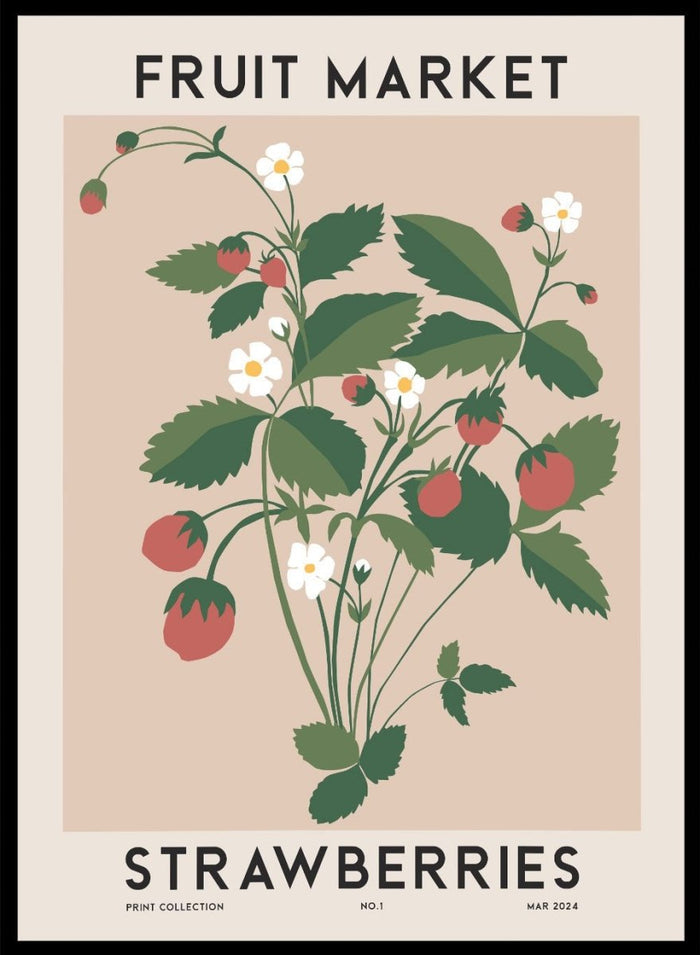 Strawberries Fruit Market Art Print_Sugar & Canvas_Sugar & Canvas