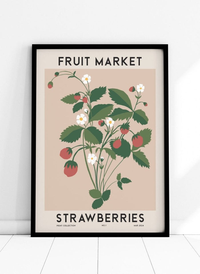 Strawberries Fruit Market Art Print_Sugar & Canvas_Sugar & Canvas