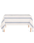 Striped Table Cloth - White & Blue