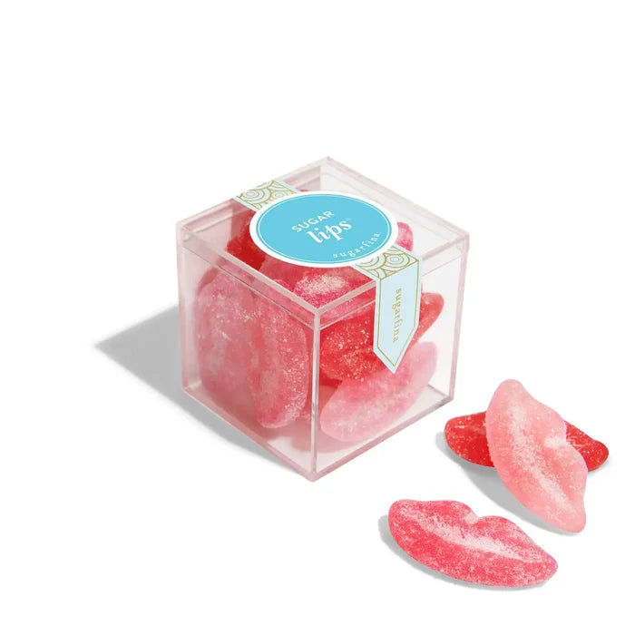 Sugarfina Sugar Lips small candy box with pink lip-shaped gummies inside