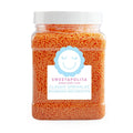 Sweetapolita Natural Orange Crunchy Sprinkles 700g bulk container for professional cake decorating and bakery use