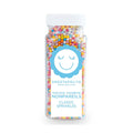Bottle of Sweetapolita Natural Rainbow Nonpareils, tiny round multicoloured beads coloured with plant extracts