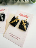 Sword Book Earrings