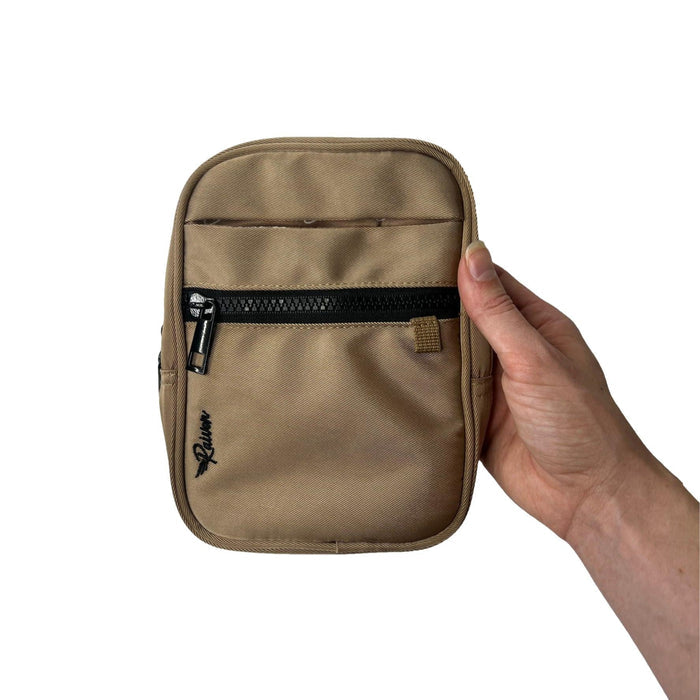 Tan Bag With Tumbler Belt