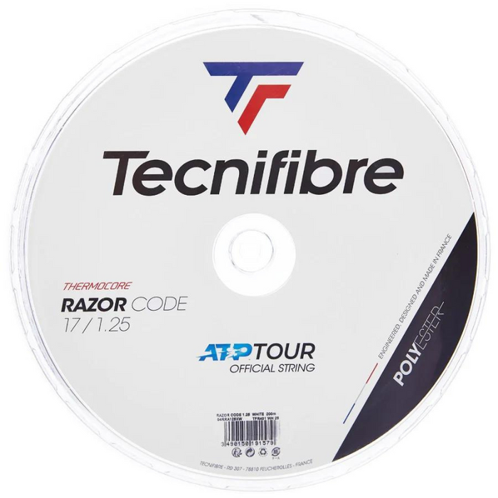 Tecnifibre Razor Code 1.25/17 200m String Reel - White
