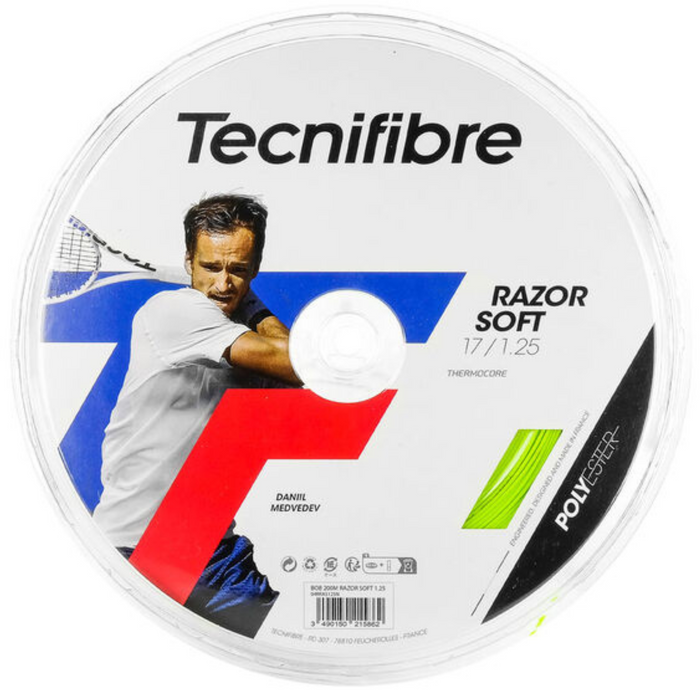 Tecnifibre Razor Soft 1.25/17 200m String Reel - Lime