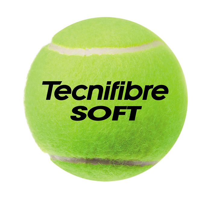 Tecnifibre Soft Green Tennis Ball Carton - 24 x 3-Ball Cans / 72 Balls