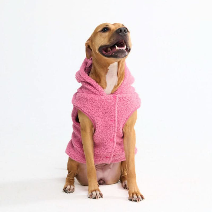 Dark Pink Sherpa Jacket