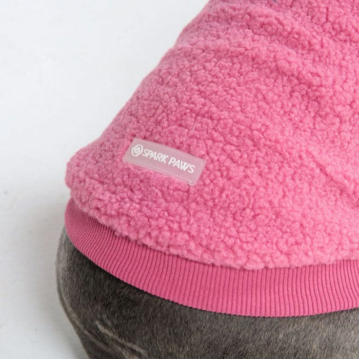 Dark Pink Sherpa Jacket