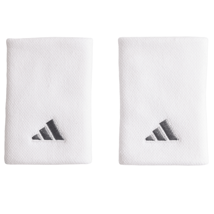 Adidas Tennis Wristband Large 1 Pair  - White/Irom Met