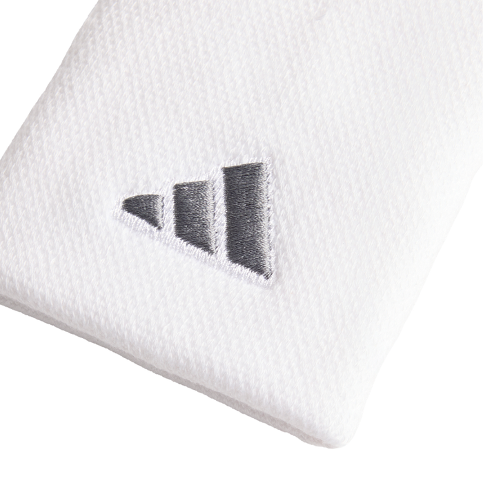 Adidas Tennis Wristband Large 1 Pair  - White/Irom Met
