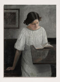 "The Artist's Wife in White Reading" Art Print_Sugar & Canvas_Carl Holsøe