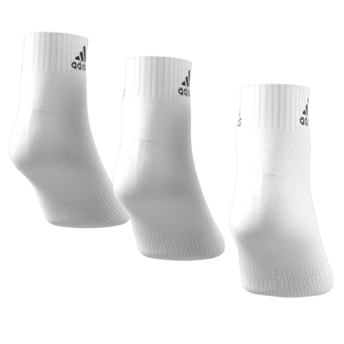Adidas Thin and Light 3 Pairs Tennis Ankle Socks - White / Black