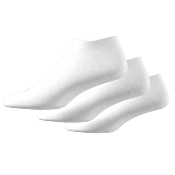Adidas Thin and Light No-Show  3 Pairs Tennis Socks - White/Black