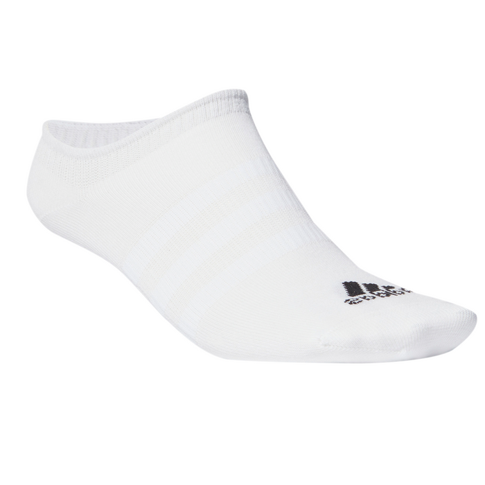 Adidas Thin and Light No-Show  3 Pairs Tennis Socks - White/Black