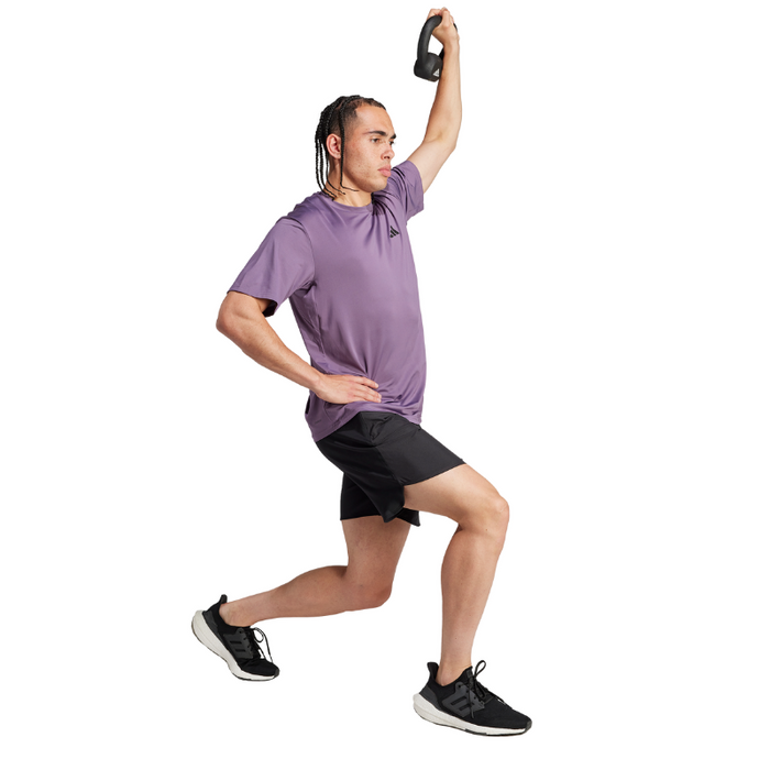 Adidas Train Essentials Stretch Training Tennis T-Shirt - Purple