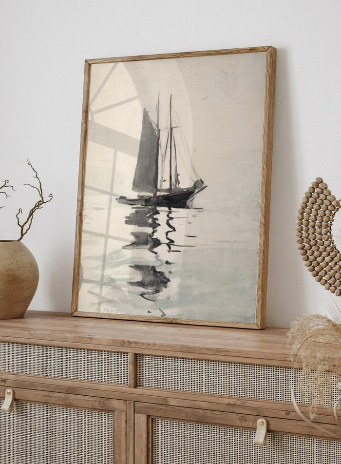 "Two-masted Schooner with Dory" Art Print_Sugar & Canvas_Winslow Homer
