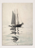 "Two-masted Schooner with Dory" Art Print_Sugar & Canvas_Winslow Homer