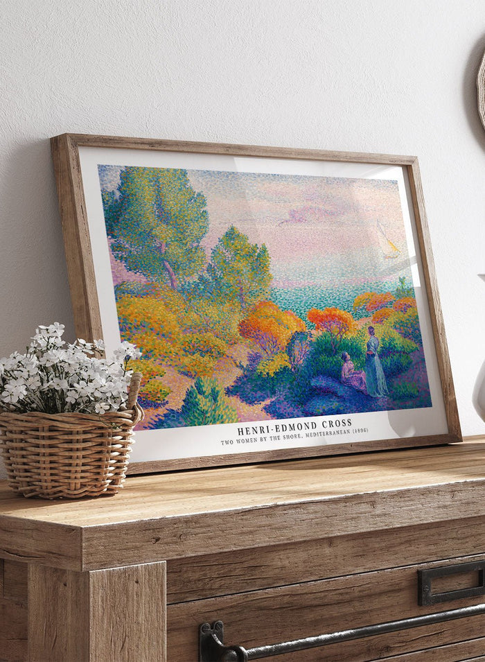Two Women by the Shore, Mediterranean by Henri - Edmond Cross Print_Sugar & Canvas