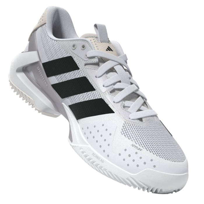 Adidas Ubersonic 5 Clay Mens Tennis Shoes - Footwear White/Core Black/Grey Two