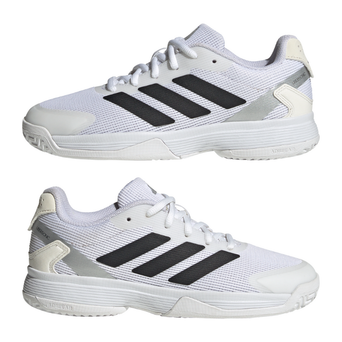 Adidas Ubersonic Junior Tennis Shoes - Footwear White/Core Black/Silver Metallic