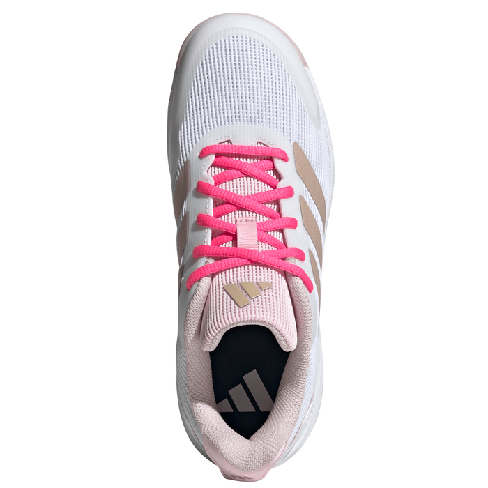 Adidas Ubersonic Junior Tennis Shoes - Off White/Silver Metallic/Powder Plum