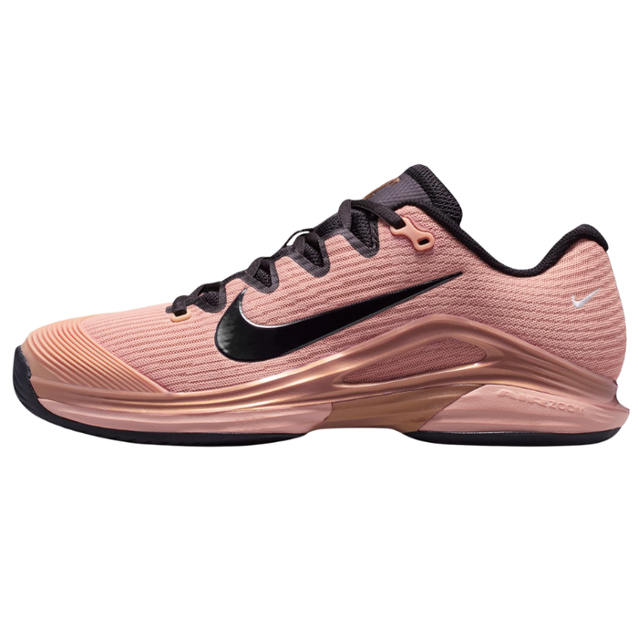 Nike Vapor 12 PRM Hard Court Womens Tennis Shoes - Metallic Red Bronze/Pure Platinum/Black