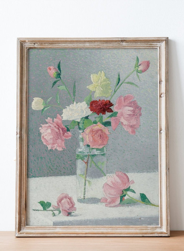 "Vase of Roses" Art Print_Sugar & Canvas_Achille Laugé