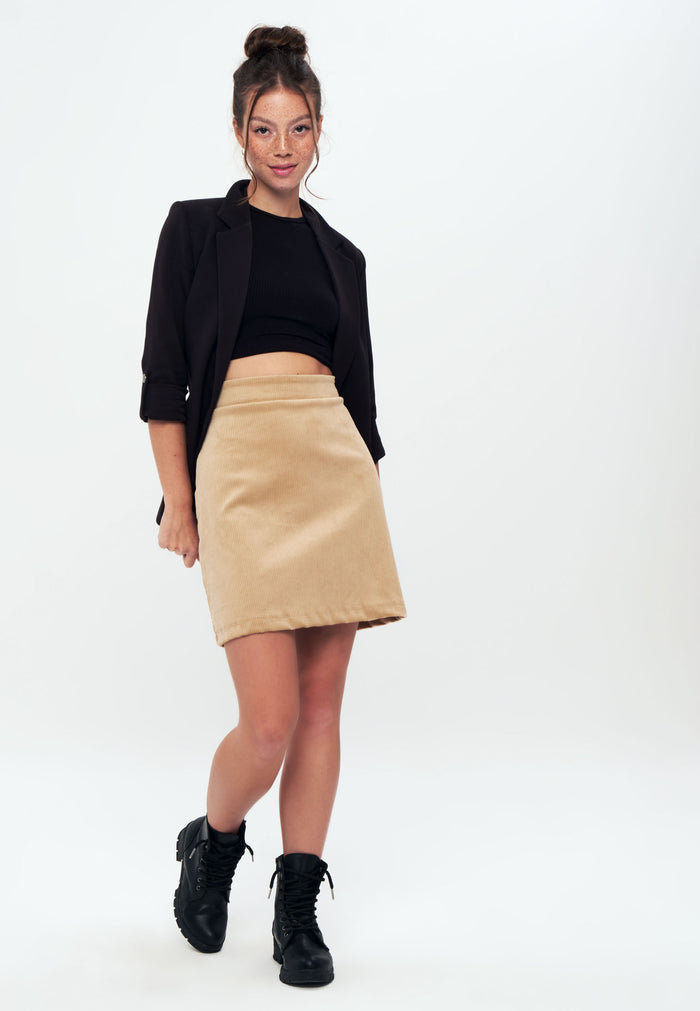 Velvet - Mini skirt - Beige