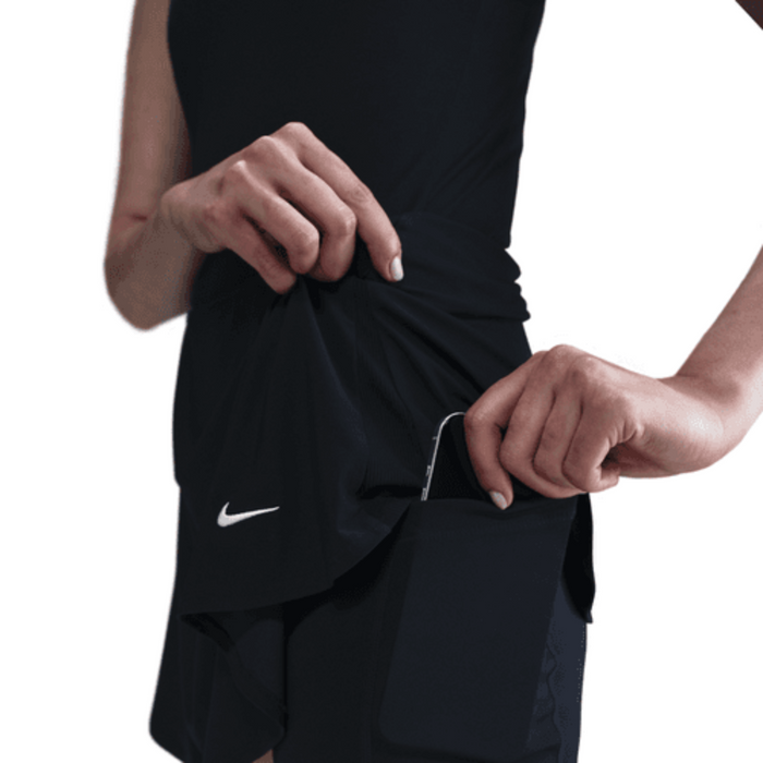 Nike Victory Dri-FIT Short Flouncy Womens Tennis Skirt - Black/White