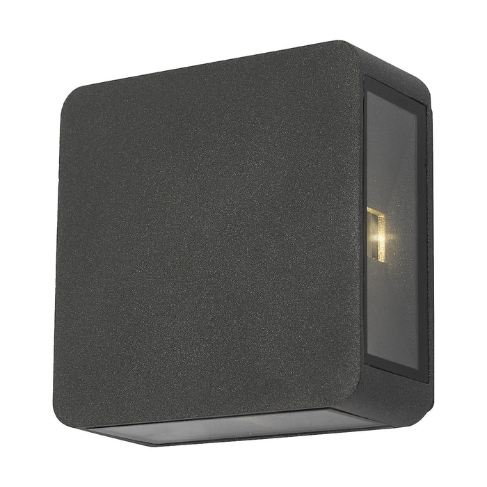 Weiss Outdoor 4 Light Wall Light Square Matt Grey Glass IP65 LED<br>Matt Grey