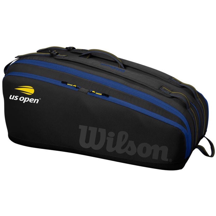 Wilson  2022 US Open Tour 12 Racquet Bag - Black/Blue/Yellow