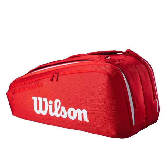 Wilson 2025 Super Tour 9 Racquet Tennis Bag - Red