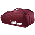 Wilson 2026 DEFYER V1 15 Racquet Tennis Bag - Burgundy Red