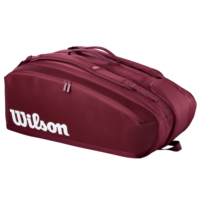 Wilson 2026 DEFYER V1 15 Racquet Tennis Bag - Burgundy Red