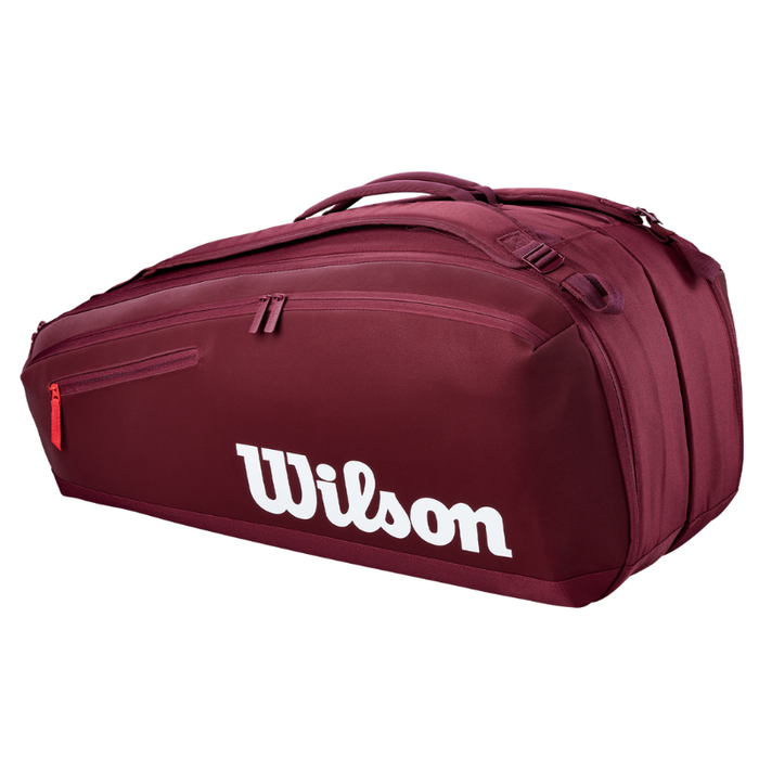 Wilson 2026 DEFYER V1 9 Racquet Tennis Bag - Burgundy Red