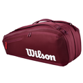 Wilson 2026 DEFYER V1 9 Racquet Tennis Bag - Burgundy Red