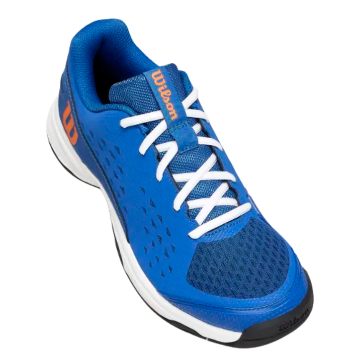 Wilson 2026 RUSH PRO L Junior Tennis Shoes - Deja Vu Blue / Orange Tiger / White
