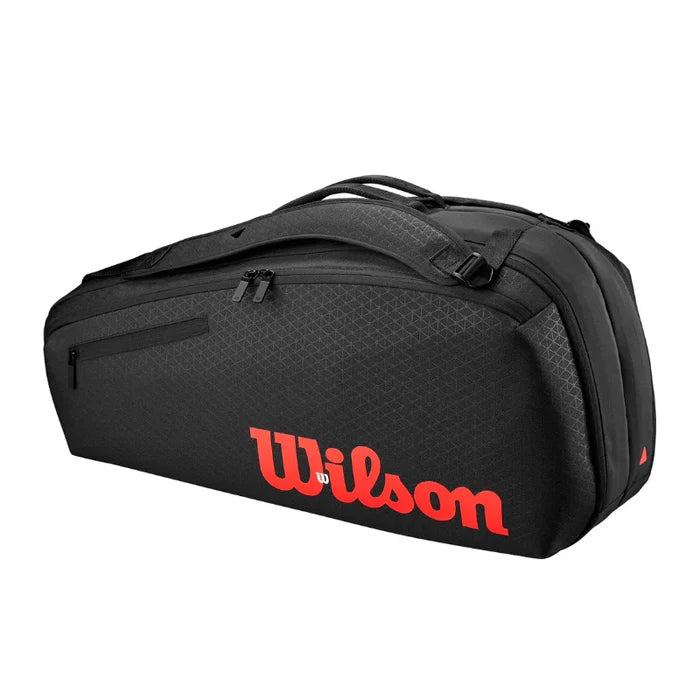 Wilson Clash V3 6 Racquet Tennis Bag - Black/Infrared