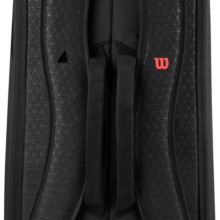 Wilson Clash V3 6 Racquet Tennis Bag - Black/Infrared
