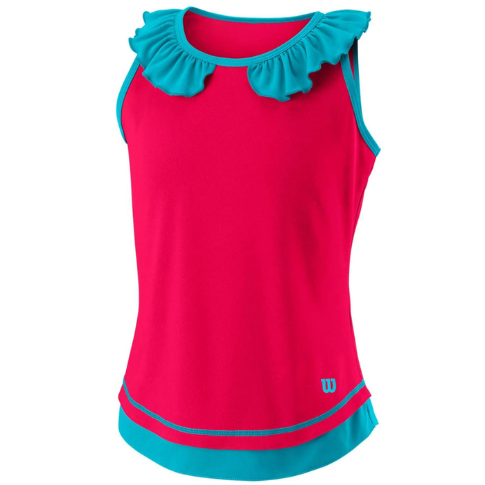 Wilson Competition II Girls Tennis Tank - Love Potion/Scuba Blue