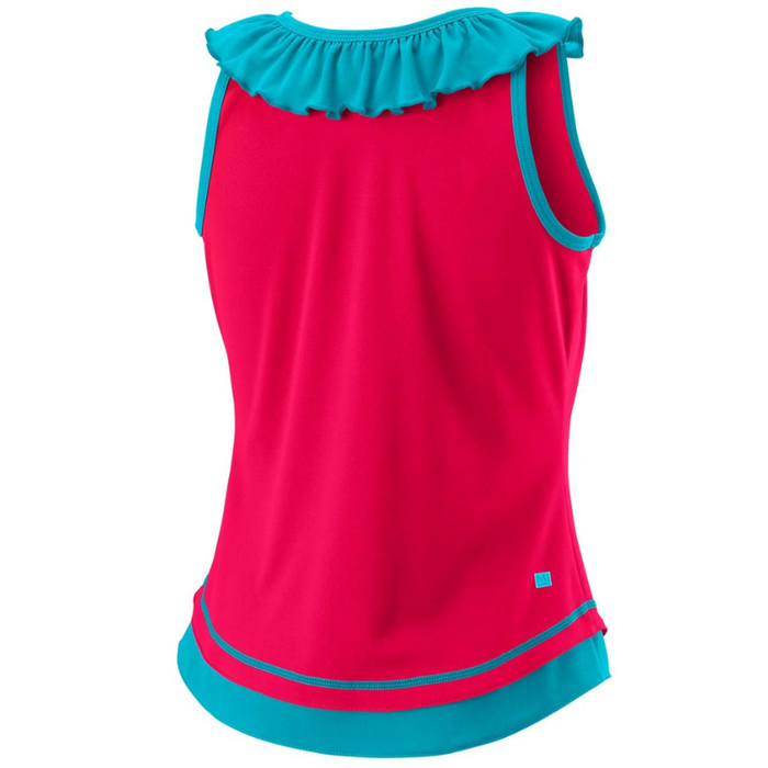Wilson Competition II Girls Tennis Tank - Love Potion/Scuba Blue